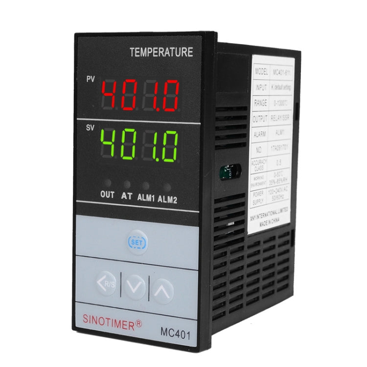 SINOTIMER MC401 Universal Input Short Case PID Intelligent Temperature Controller Meter Heating Cooling Relay SSR Solid State Output - Thermostat & Thermometer by SINOTIMER | Online Shopping UK | buy2fix