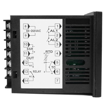 SINOTIMER MC701 Universal Input Short Case PID Intelligent Temperature Controller Meter Heating Cooling Relay SSR Solid State Output - Thermostat & Thermometer by SINOTIMER | Online Shopping UK | buy2fix