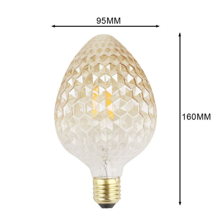 E27 Screw Port LED Vintage Light Shaped Decorative Illumination Bulb, Style: Strawberry Gold(220V 4W 2700K) - LED Blubs & Tubes by buy2fix | Online Shopping UK | buy2fix