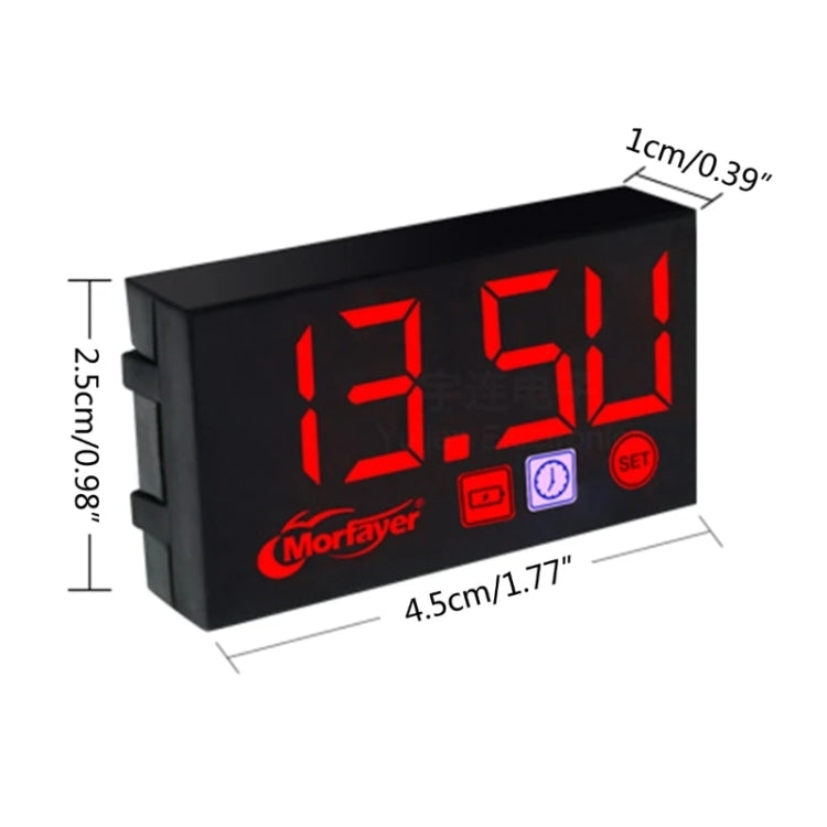 Compact LED Digital Display Time Voltmeter, Specification: 2 in 1 Water Temperature Blue - Electrical Instruments by buy2fix | Online Shopping UK | buy2fix