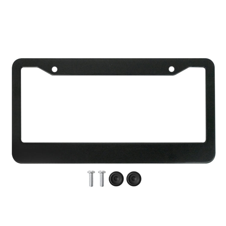 American Standard Aluminum Alloy License Plate Frame Including Accessories, Specification: Round Hole Aluminum Black - License Plate Covers & Frames by buy2fix | Online Shopping UK | buy2fix