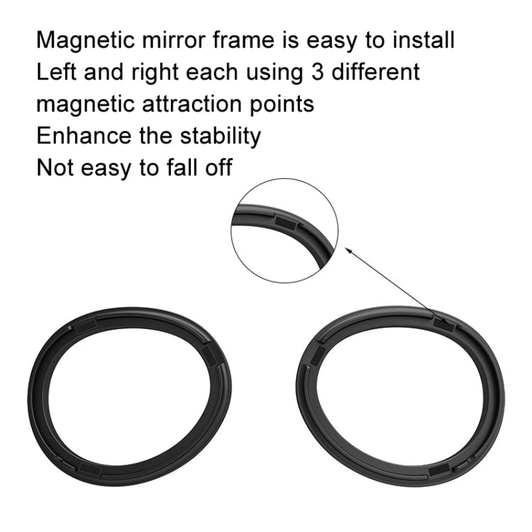 For Apple Vision Pro Magnetic Frame VR Glasses Smart Accessories, Style: 1.61 Refractive Index Frame+0-300 Degree Anti-blue Light Lens - VR Accessories by buy2fix | Online Shopping UK | buy2fix