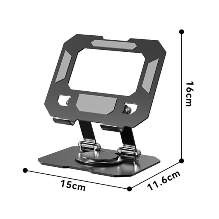 Metal Cooling Tablet Stand Rotatable Adjustable Base Support(Black) - Desktop Holder by buy2fix | Online Shopping UK | buy2fix