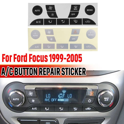 For 1999-2005 Ford Focus Air Conditioning Button Switch Repair Sticker(Silver) - Decorative Sticker by buy2fix | Online Shopping UK | buy2fix