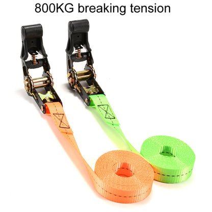 Motorcycle Ratchet Tensioner Cargo Bundling And Luggage Fixing Straps, Specification: Fluorescent Green 4m - Towing Bars by buy2fix | Online Shopping UK | buy2fix