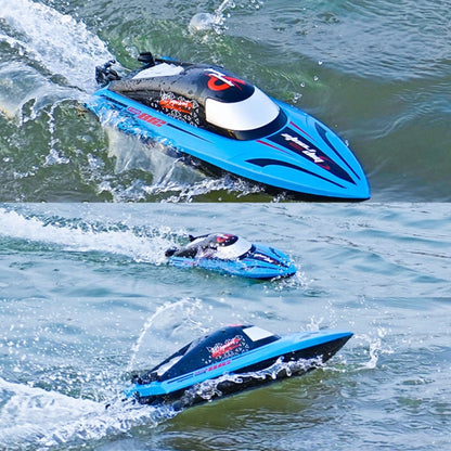 812 High-Speed RC Boat Large Horsepower Speedboat Long Endurance Waterproof Boys Water Toy Dual Batteries(Blue) - RC Boats by buy2fix | Online Shopping UK | buy2fix