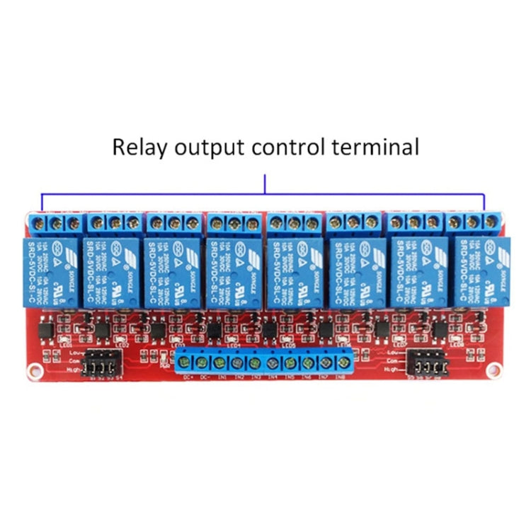 8 Way 5V Relay Module With Optocoupler Isolation Supports High And Low Level Trigger Expansion Board - Relay Module by buy2fix | Online Shopping UK | buy2fix