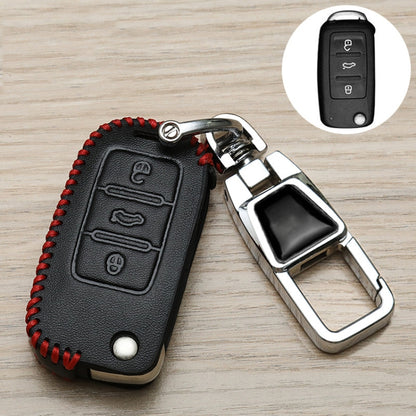 For Skoda Car Key Cover Multifunctional Keychain Anti-lost Number Plate(A) - Car Key Cases by buy2fix | Online Shopping UK | buy2fix
