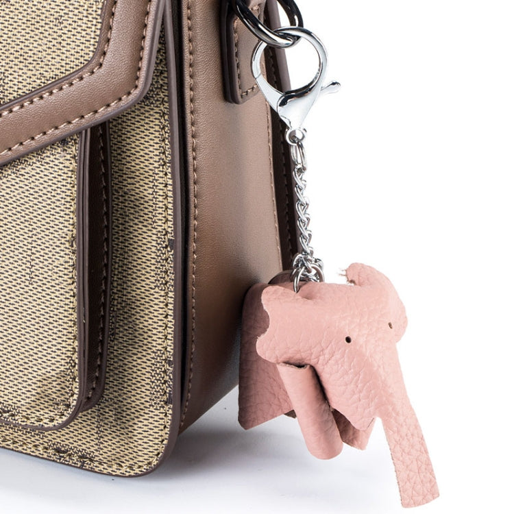 Leather Cute Elephant Keychain Car Key Pendant Bag Doll Decoration(Black) - Key Rings by buy2fix | Online Shopping UK | buy2fix