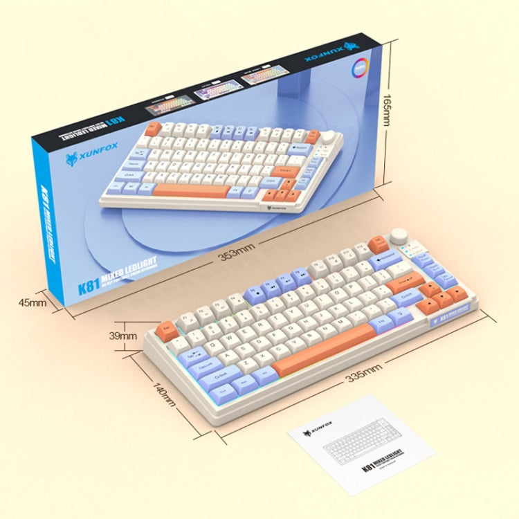 XUNSVFOX K81 Laptop Gaming Office Wired Illuminated Keyboard(Shimmer) - Wired Keyboard by XUNSVFOX | Online Shopping UK | buy2fix