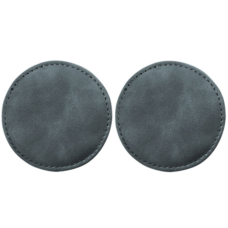 2pcs/ Set Car Suede Anti-Slip Water Coaster Car Interior Decoration(Gray) - Car Drink Holders by buy2fix | Online Shopping UK | buy2fix