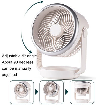 Air Circulating Fan USB Charging Desktop Quiet Fan(White) - Electric Fans by buy2fix | Online Shopping UK | buy2fix