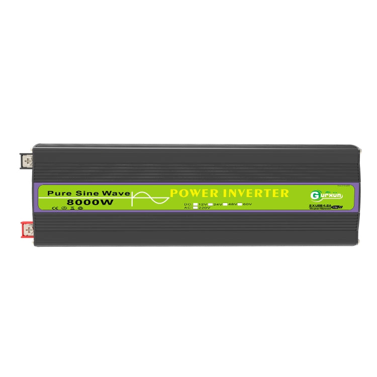 Gurxun 60V-220V 8000W Pure Sine Wave Inverter Car Single Digital Display Voltage Converter - Pure Sine Wave by Gurxun | Online Shopping UK | buy2fix