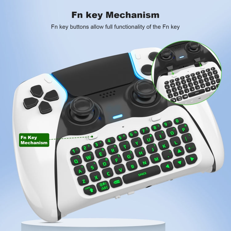 For PS5 JYS-P5172 Gamepad Wireless Bluetooth External Keyboard, Without Gamepad(White) - Others by JYS | Online Shopping UK | buy2fix