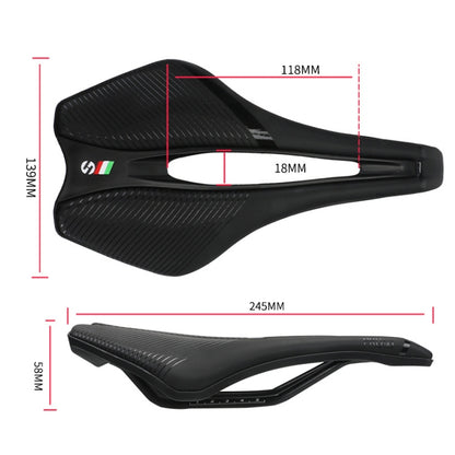 TOSEEK Bicycle Shock-absorbing Comfortable Widened Saddle(Black) - Bicycle Saddle by TOSEEK | Online Shopping UK | buy2fix