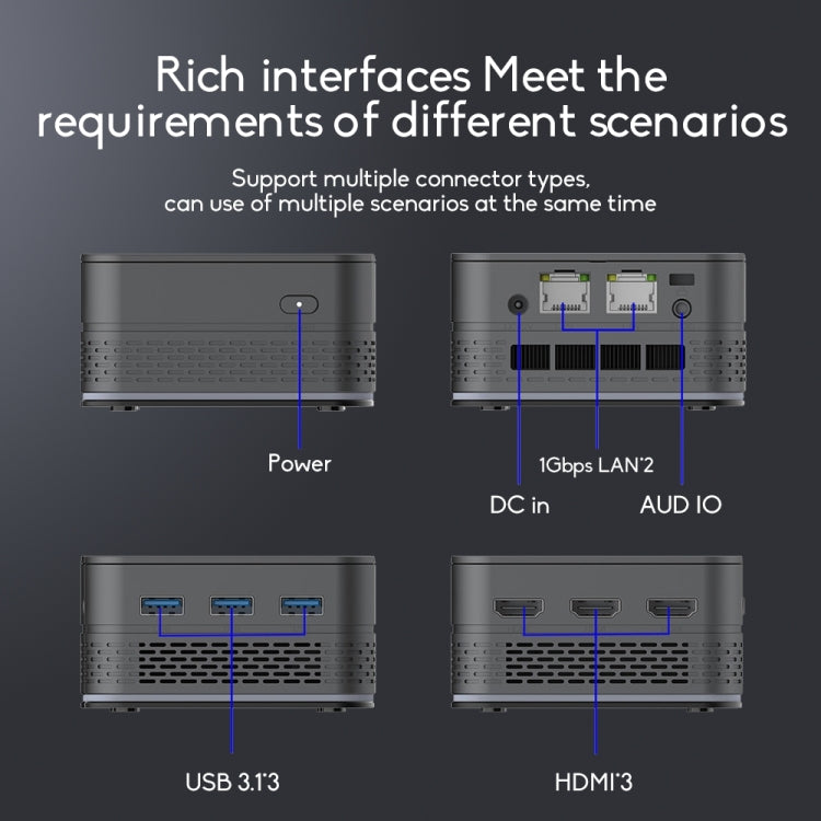 T9 Plus N100 DDR5 16G+0G US Plug 12th Alder Lake Dual Gigabit LAN+3 HDMI 4K HD Pocket Mini PC - Windows Mini PCs by buy2fix | Online Shopping UK | buy2fix