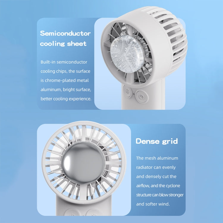 Outdoor Handheld Ice Air Conditioning Fan Astronaut Night Light Semiconductor Cooling Fan(Light Blue) - Electric Fans by buy2fix | Online Shopping UK | buy2fix