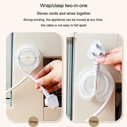 Multi-functional Data Cable Organizer Hole-free Plug Fixer Small Objects Hanger(Transparent) - Cable Organizer by buy2fix | Online Shopping UK | buy2fix