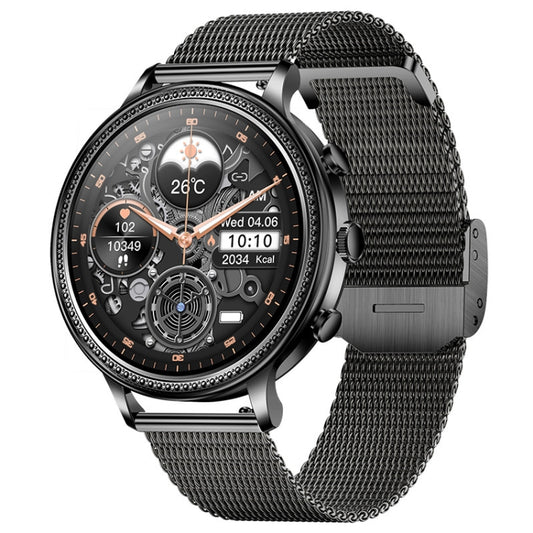 V60 1.39 Inch Health Monitoring Multifunctional Waterproof Bluetooth Call Smart Watch, Color: Black Steel - Smart Watches by buy2fix | Online Shopping UK | buy2fix