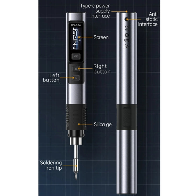 FNIRSI Portable Constant Temperature Soldering Iron Set, Model: HS-02B Standard 3 Head - Soldering Iron Set by FNIRSI | Online Shopping UK | buy2fix