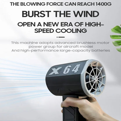 Handheld Portable 64mm Ducted Car Wash Turbo Fan, Color: White Black US Plug - Car washing supplies by buy2fix | Online Shopping UK | buy2fix
