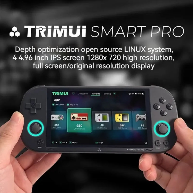 Trimui Smart Pro 4.96 Inch IPS Screen Handheld Game Console Open Source Linux System 256G(Grey) - Pocket Console by Trimui | Online Shopping UK | buy2fix