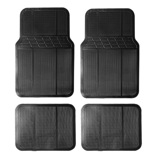 4pcs/Set Car PVC Anti-slip Waterproof Durable Floor Mats(Stripes) - Floor Mats by buy2fix | Online Shopping UK | buy2fix