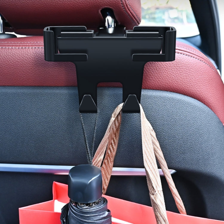 Car Multifunctional Mobile Phone Holder Rear Headrest Storage Hook(Black) - Auto Fastener & Clips by buy2fix | Online Shopping UK | buy2fix