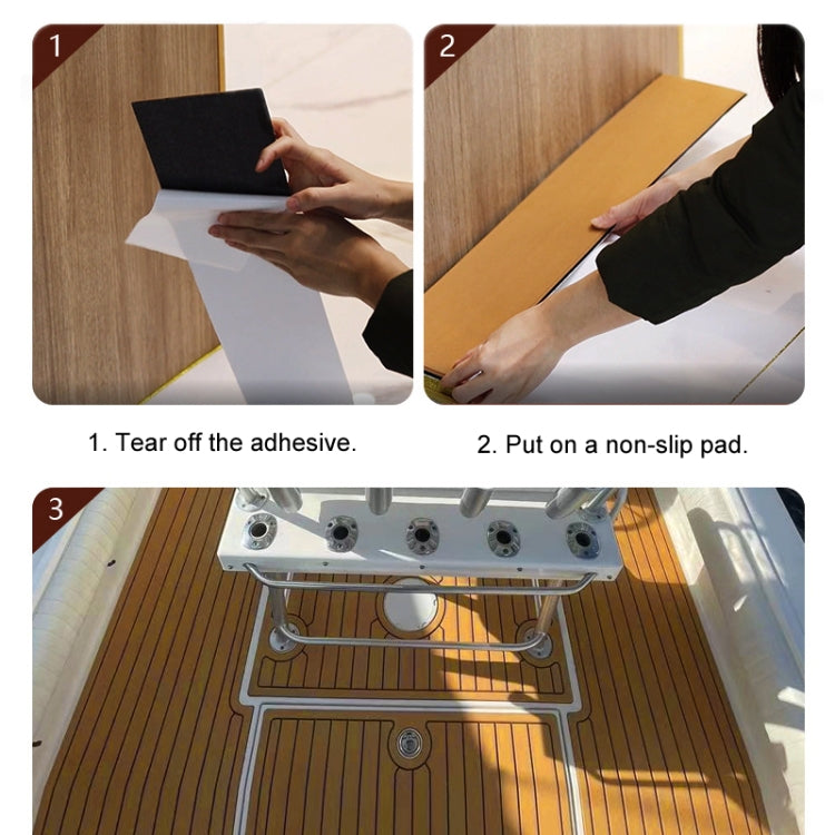 240x90x0.6cm Yacht RV Modification Imitation Teak Floor EVA Anti-slip Mat - Floor Mats by buy2fix | Online Shopping UK | buy2fix