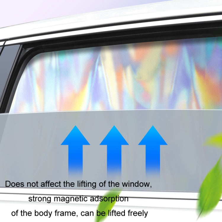 Colorful Titanium Silver Magnetic Car Sun Protection Sunshade Curtain(Back Seat) - Window Foils & Solar Protection by buy2fix | Online Shopping UK | buy2fix