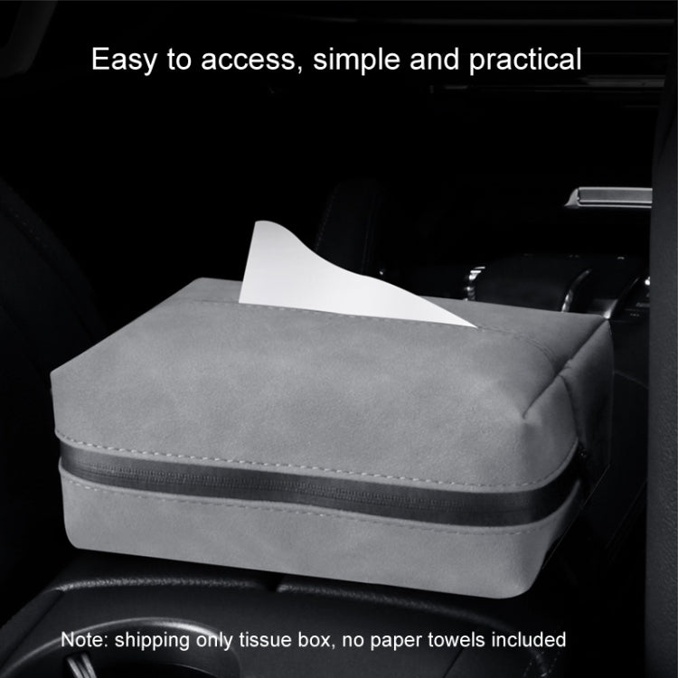 Car Armrest Box Tissue Box Car Sun Visor Seat Back Hanging Tissue Storage Bag(Black) - Tissue Boxes by buy2fix | Online Shopping UK | buy2fix