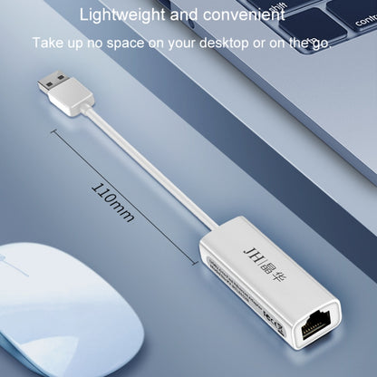 JINGHUA Z310 USB2.0 To RJ45 100Mbps Network Card Network Interface Box Laptop Network Card Free Driver(White) - USB Network Adapter by JINGHUA | Online Shopping UK | buy2fix