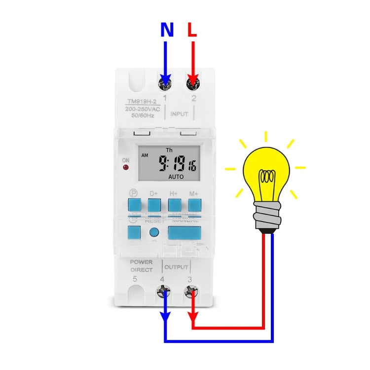 SINOTIMER TM919H-5V 16A DIN Rail 4 Pins Voltage Output Digital Switch Timer Automatic Cycle Timing Controller - Switch by SINOTIMER | Online Shopping UK | buy2fix