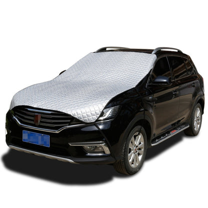 Car Front Windshield Cover Sun Shade Snow Shield Sunscreen Heat Insulation Frostproof Car Coat Half Cover, Style: Protecting Hood(Silver) - Window Foils & Solar Protection by buy2fix | Online Shopping UK | buy2fix