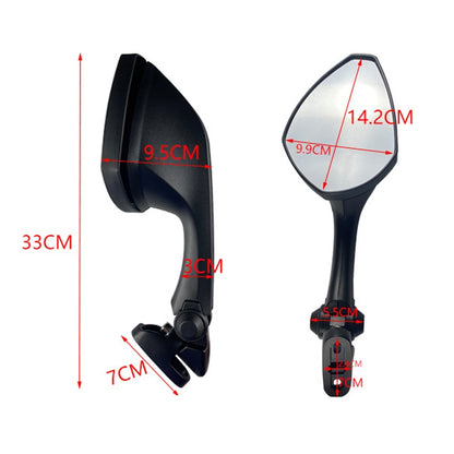 Motorcycle Modification Reversing Mirror Accessories For Kawasaki(Black) - Side Mirrors by buy2fix | Online Shopping UK | buy2fix