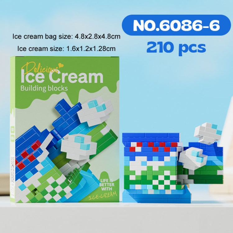 6086-6 Snow Lotus Childhood Memory Ice-Cream Series Micro-Particle Building Block Toys Birthday Gift - Building Blocks by buy2fix | Online Shopping UK | buy2fix