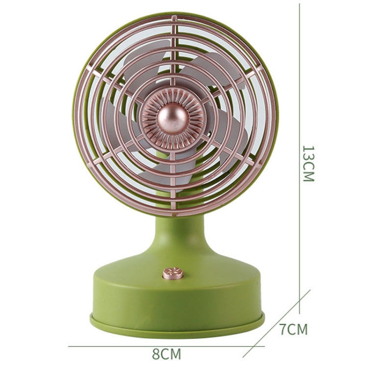 Retro Desktop USB Charging Small Fan 90 Degree Adjustable Angle Fan(Purple) - Electric Fans by buy2fix | Online Shopping UK | buy2fix