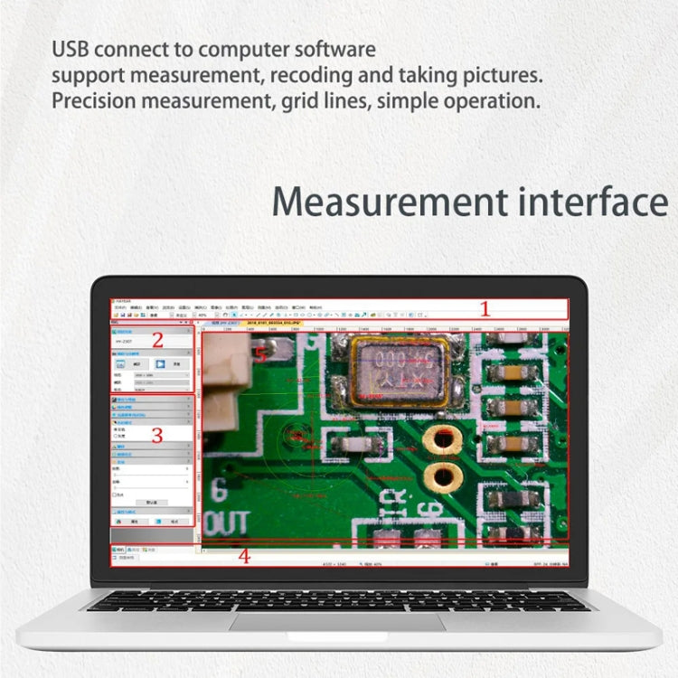 Measuring Electron Microscope Industrial Camera, Specifications: 4K Dual Interface With Measurement - Digital Microscope by buy2fix | Online Shopping UK | buy2fix