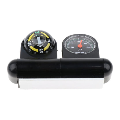 2 In 1 Car Guide Ball Thermometer Adjustable Angle Compass(English Version) - Clocks & Car Meters by buy2fix | Online Shopping UK | buy2fix