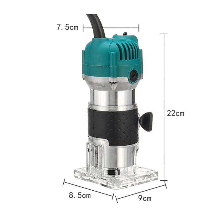 MOYI Aluminum Body Multifunctional Small Electric Woodworking Carving Slotting Trimming Machine, Specifications: 15 Milling Cutters EU Plug - Others by MOYI | Online Shopping UK | buy2fix