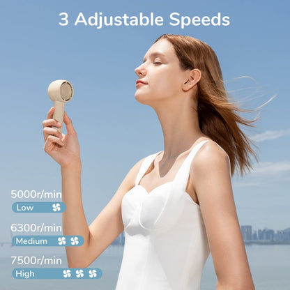 JisuLife FA42 Handheld Portable Small Rechargeable Turbo Fan, Color: White 4500mAh - Electric Fans by JisuLife | Online Shopping UK | buy2fix