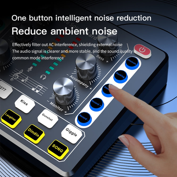 M8 Recording And Singing Live Bluetooth Sound Card Set, Color: Black+Gold Cantilever - Live Sound Effects Processors by buy2fix | Online Shopping UK | buy2fix