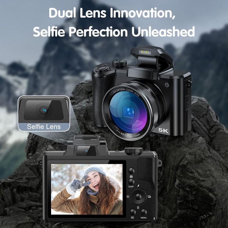 DC206X 5K/30FPS 3.2-Inch 5X Optical Zoom Front And Rear Dual-Camera HD Digital Camera(US Plug) - Children Cameras by buy2fix | Online Shopping UK | buy2fix