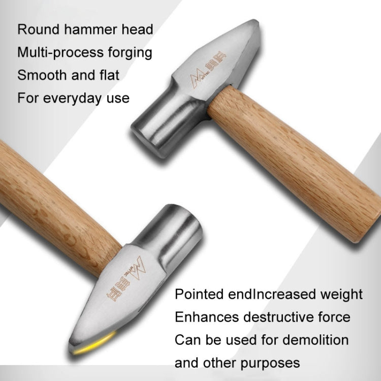 MYTEC Large Silversmith Hammer Tool Short Handled Small Hammer Handmade Round Head Duckbill Hammer - Hammer by MYTEC | Online Shopping UK | buy2fix