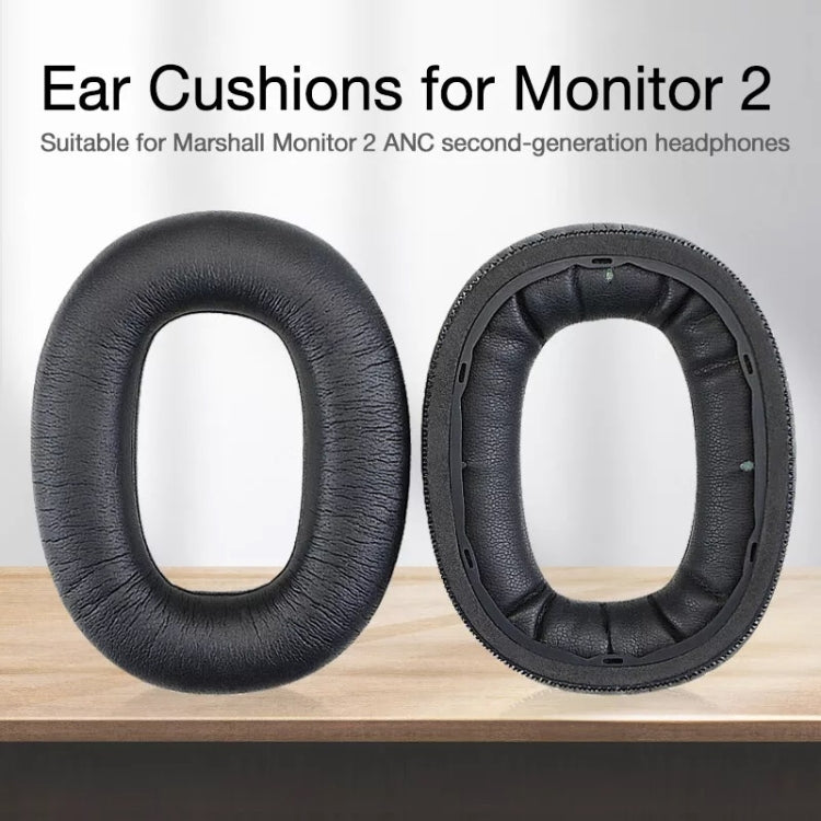 For Marshall Monitor 2 1pair Soft Leather Headset Sponge Protective Cover Earmuffs - Earmuff & Pad by buy2fix | Online Shopping UK | buy2fix