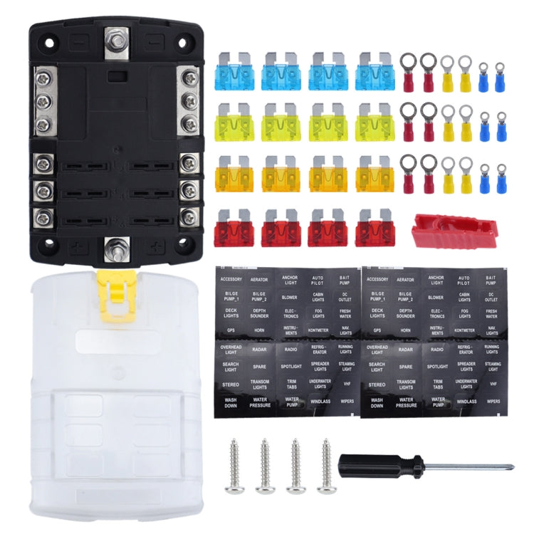 6-Way LED Indicator Fuse Box Socket For RV And Yacht, Set: Configuration 3 - Fuse by buy2fix | Online Shopping UK | buy2fix