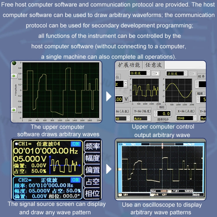 JUNTEK Programmable Dual-Channel DDS Function Arbitrary Waveform Signal Generator, Frequency: 40MHz(US Plug) - Other Tester Tool by buy2fix | Online Shopping UK | buy2fix