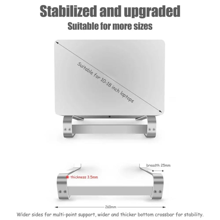 Aluminum Alloy Desktop Laptop Stand(Black) - Laptop Stand by buy2fix | Online Shopping UK | buy2fix