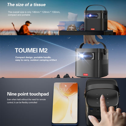 TOUMEI M2 Built-In Large Capacity Battery Outdoor Projector Handheld Portable Projection US Plug - Mini Projector by TOUMEI | Online Shopping UK | buy2fix