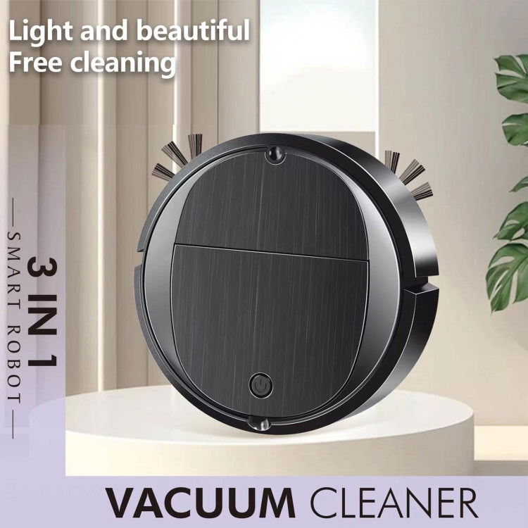 Intelligent Sweeper Robot Home Automatic 3 In 1 Integrated Cleaning Machine Vacuum Cleaner, Style: Rechargeable Black - Robot Vacuum Cleaner by buy2fix | Online Shopping UK | buy2fix